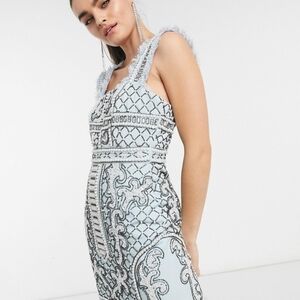 NWT ASOS Blue Embellished Mini Dress
